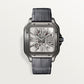 Santos de Cartier Large 39.7mm Steel Blue Crown Skeleton Dial Alligator Strap Manual-Winding Watch