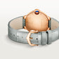 Ballon Bleu 36mm Rose Gold Diamond Case Mother-of-Pearl Day Night Dial Gray Alligator Strap Watch
