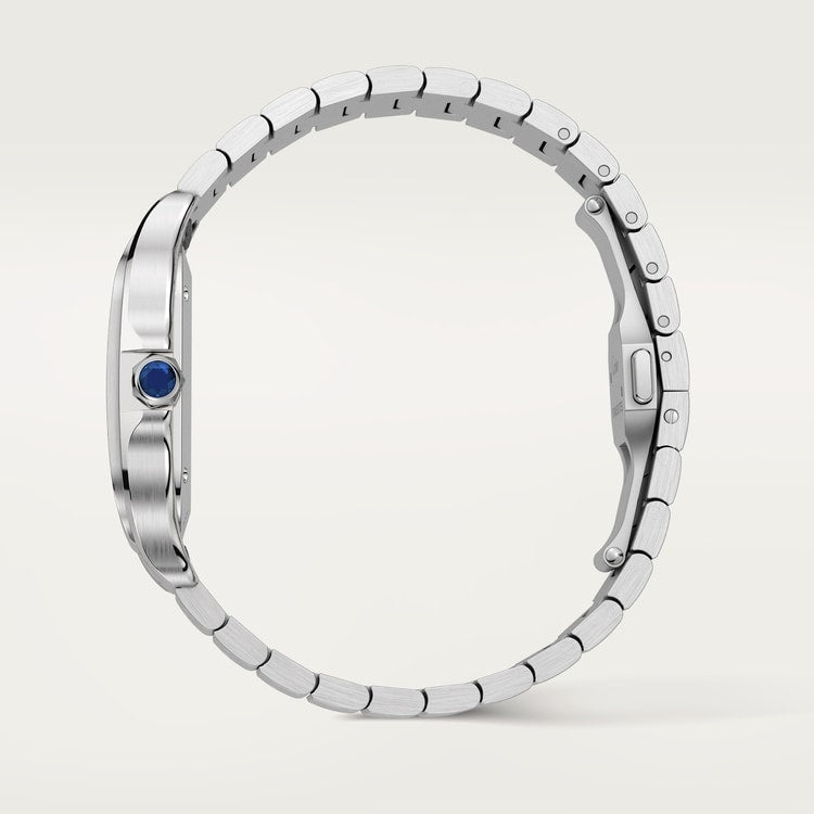 Santos de Cartier Medium 35.1mm Steel Blue Dial Steel Bracelet Self-Winding Watch