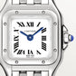 Panthère de Cartier Mini 25mm x 19mm Steel Blue Crown Silver Dial Steel Bracelet Quartz Watch