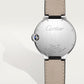 Ballon Bleu 42mm Steel Automatic Silver Guilloché Dial Alligator Strap Watch