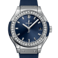Classic Fusion Titanium Blue Diamonds 33 mm