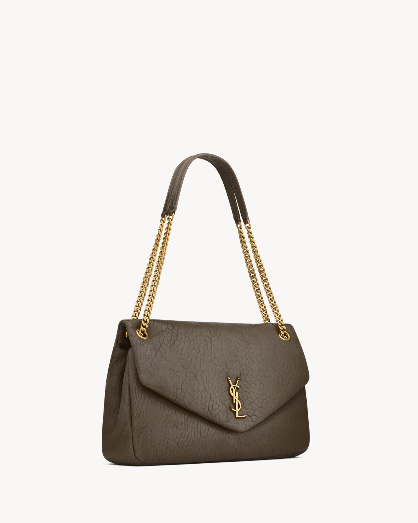 Saint Laurent Calypso Large In Grained Lambskin