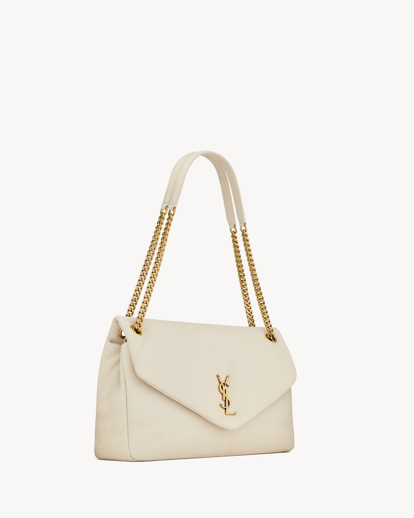 Saint Laurent Calypso Large In Grained Lambskin