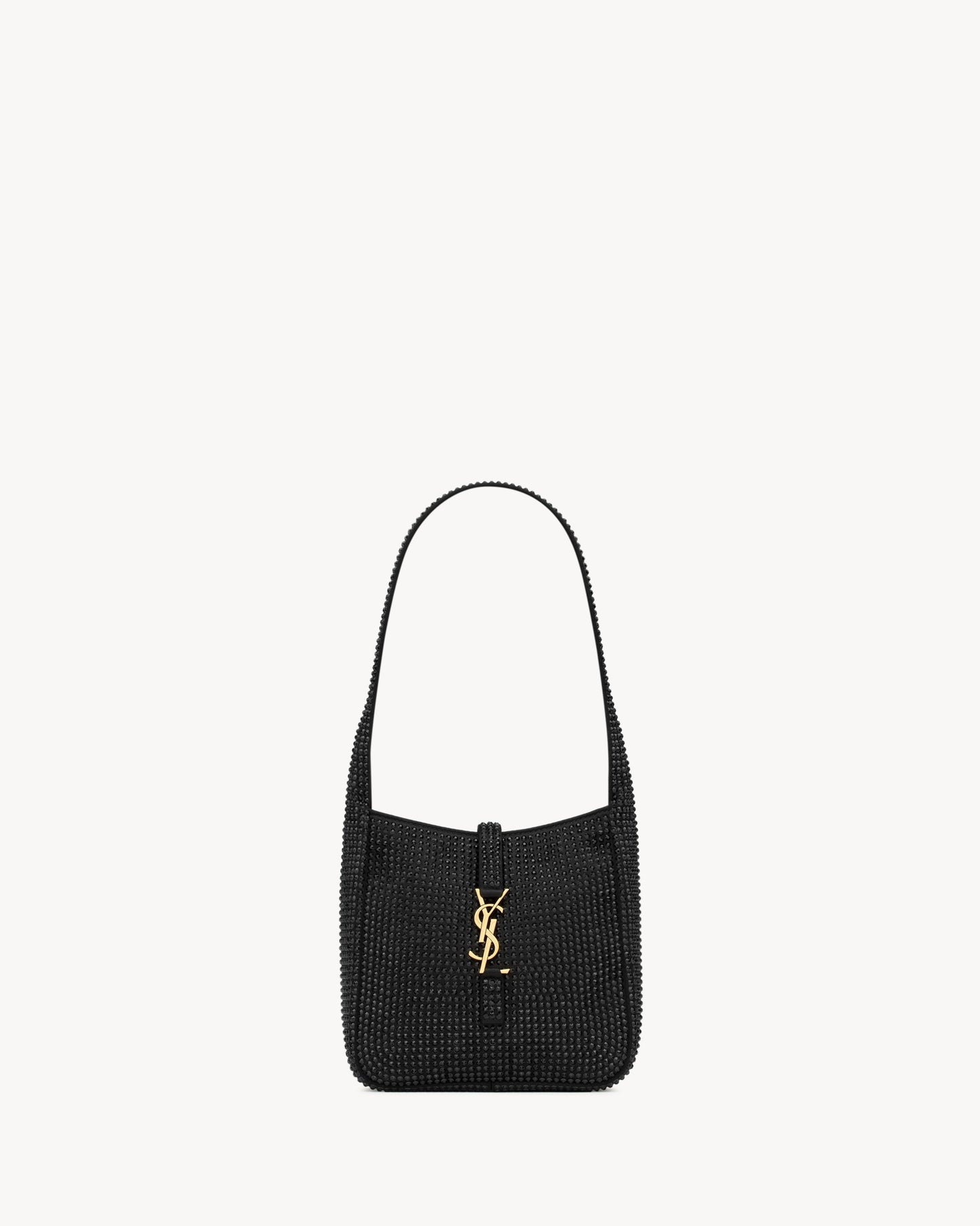Saint Laurent LE 5 À 7 Supple Baby In Silk Satin And Crystals