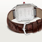 Santos-Dumont Extra-Large 46.6mm x 33.9mm Platinum Red Jasper Dial Brown Alligator Strap Self-Winding Watch