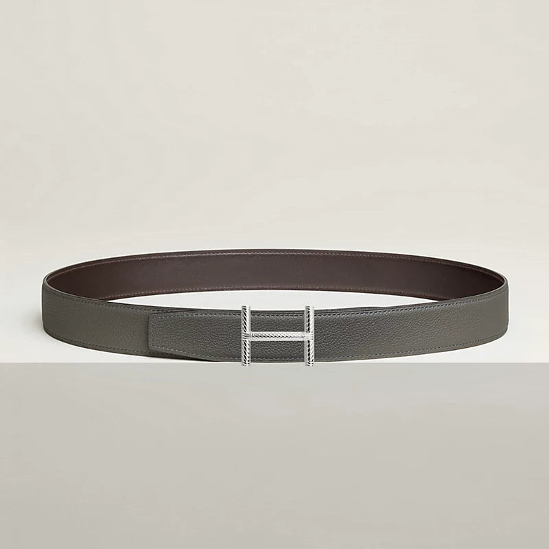 Hisseo Belt Buckle & Reversible Leather Strap 32 MM