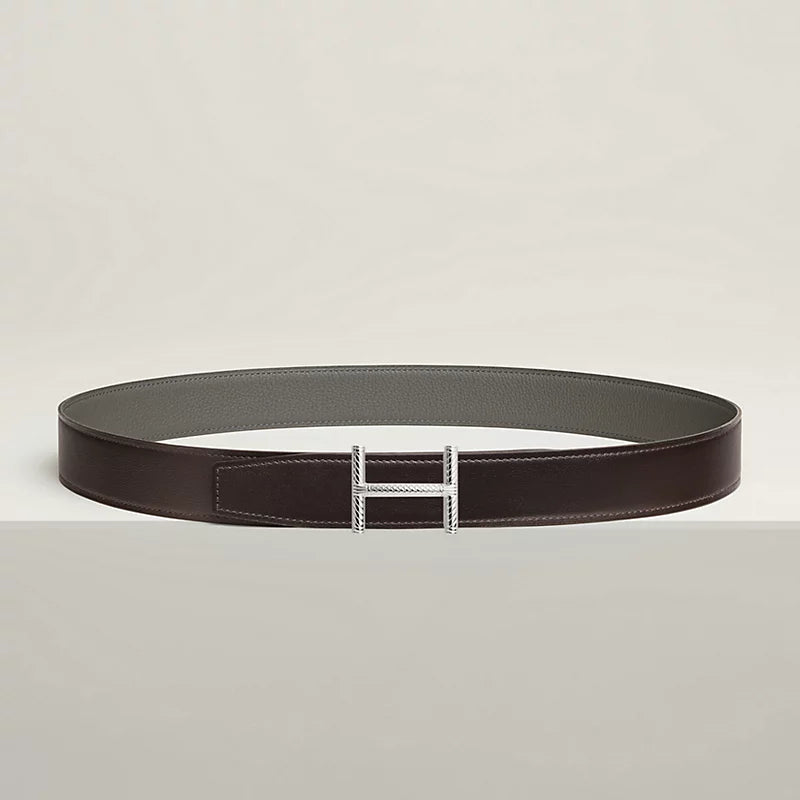 Hisseo Belt Buckle & Reversible Leather Strap 32 MM
