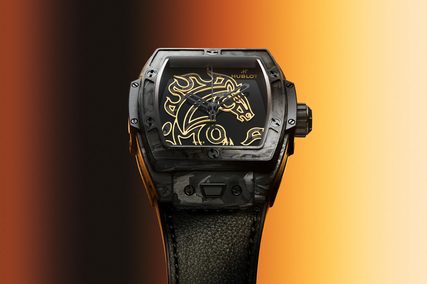 Spirit of Big Bang Year Of The Horse Frosted Carbon 42 mm Watch