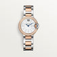Ballon Bleu 33mm Steel Rose Gold Automatic Silver Guilloché Dial Two-Tone Bracelet Watch