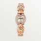 Panthère Mini 22.2mm Rose Gold Diamond Case Diamond Crown Rose Dial Rose Gold Bracelet Quartz Watch