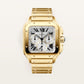 Santos Large 47mm x 39.8mm Yellow Gold Satin-Finish Dial Yellow Gold Bracelet Self-Winding Watch