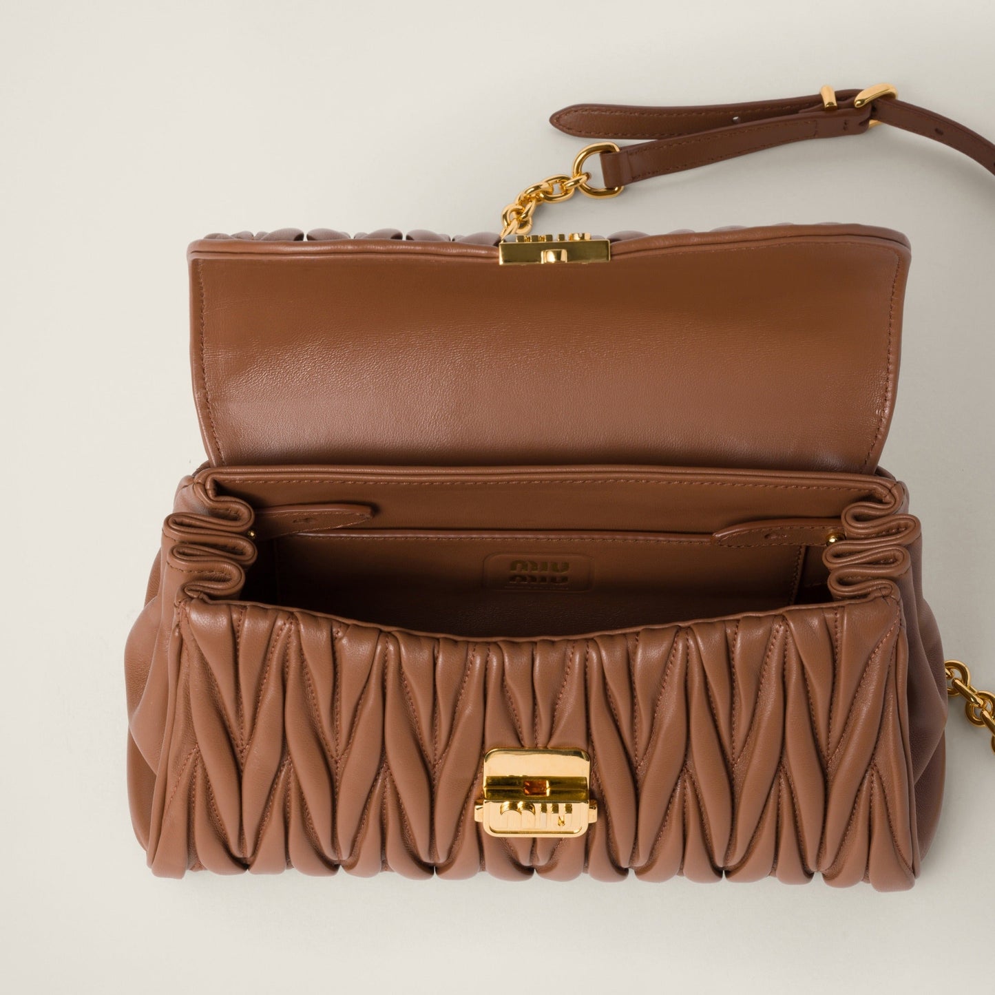 Miu Miu Matelassé Nappa Leather Shoulder Bag