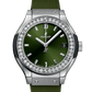 Classic Fusion Titanium Green Diamonds 33 mm