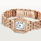 Panthère de Cartier Small 30.3mm x 22mm Rose Gold Diamond Bezel Diamond Crown Silvered Dial Rose Gold Diamond Bracelet Quartz Watch