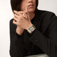 Santos de Cartier Large 39.7mm Steel Yellow Gold Bezel Skeleton Dial Steel Bracelet Manual-Winding Watch