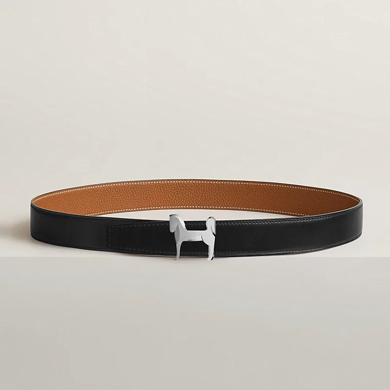 Panache Belt Buckle & Reversible Leather Strap 32 MM