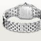 Panthère de Cartier Medium 27mm x 37mm Steel Blue Crown Silvered Dial Steel Bracelet Quartz Watch