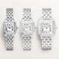 Panthère de Cartier Mini 25mm x 19mm Steel Blue Crown Silver Dial Steel Bracelet Quartz Watch
