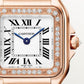 Panthère de Cartier Small 30.3mm x 22mm Rose Gold Diamond Bezel Diamond Crown Silvered Dial Rose Gold Diamond Bracelet Quartz Watch