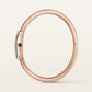 Baignoire Mini 24.6mm x 18.7mm Rose Gold Beaded Crown Sapphire Cabochon Silvered Dial Rose Gold Bracelet Quartz Watch