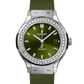 Classic Fusion Titanium Green Diamonds 38 mm