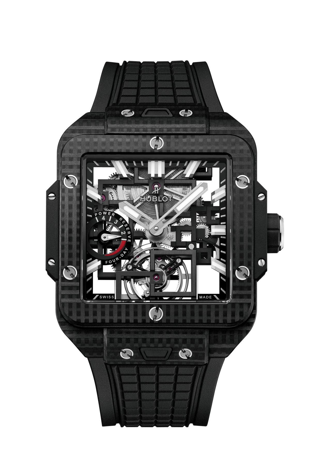 Square Bang Tourbillon 4-Day Power Reserve 3D Carbon 42 mm Watch