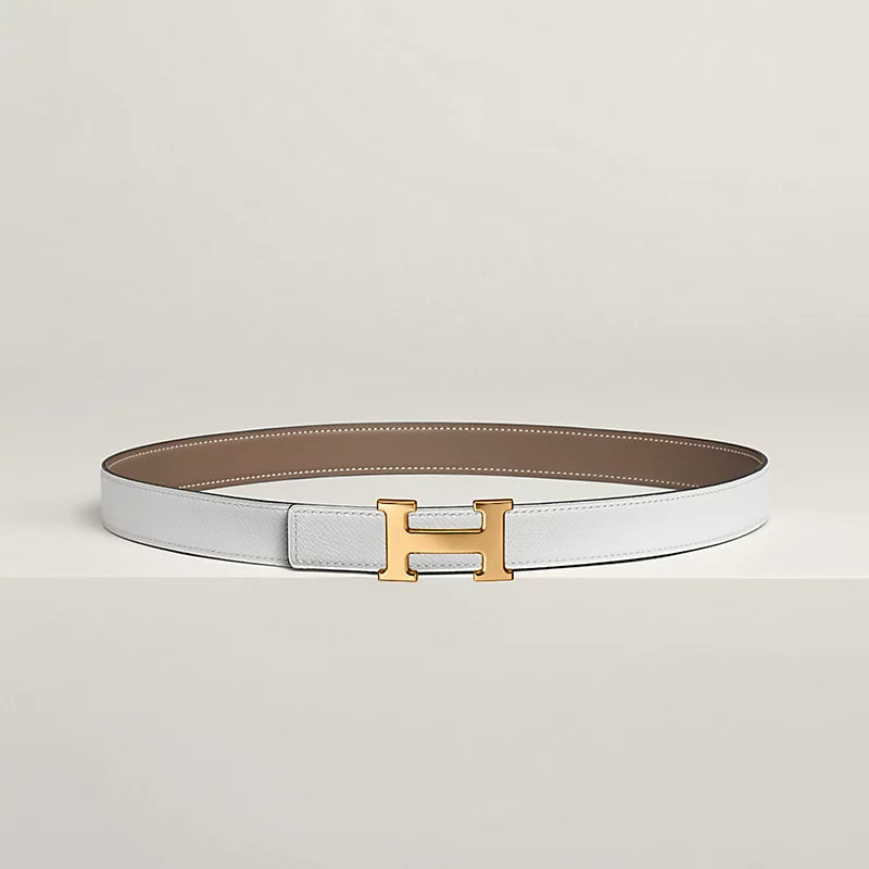 Mini H Belt Buckle & Reversible Leather Strap 24 MM