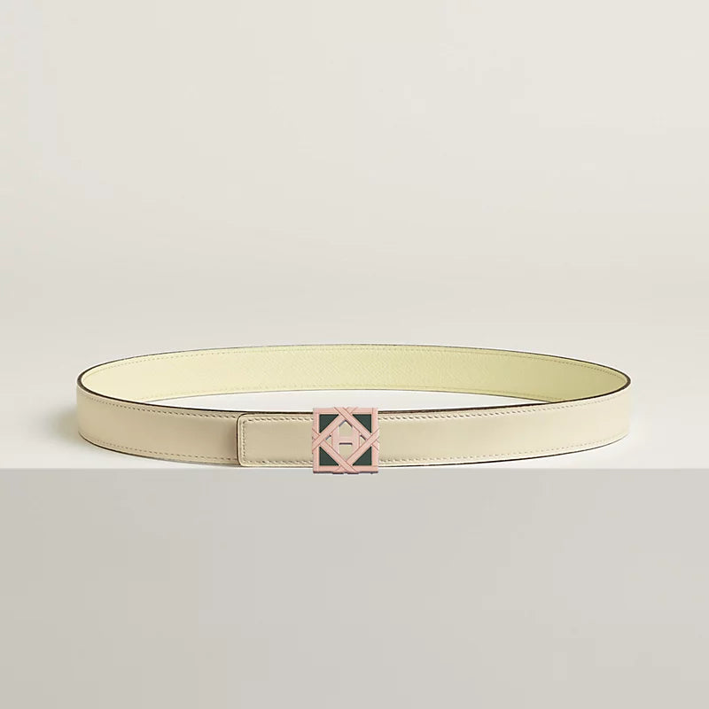 H Roseraie Belt Buckle & Hermès Sur Mer Reversible Leather Strap 24 MM