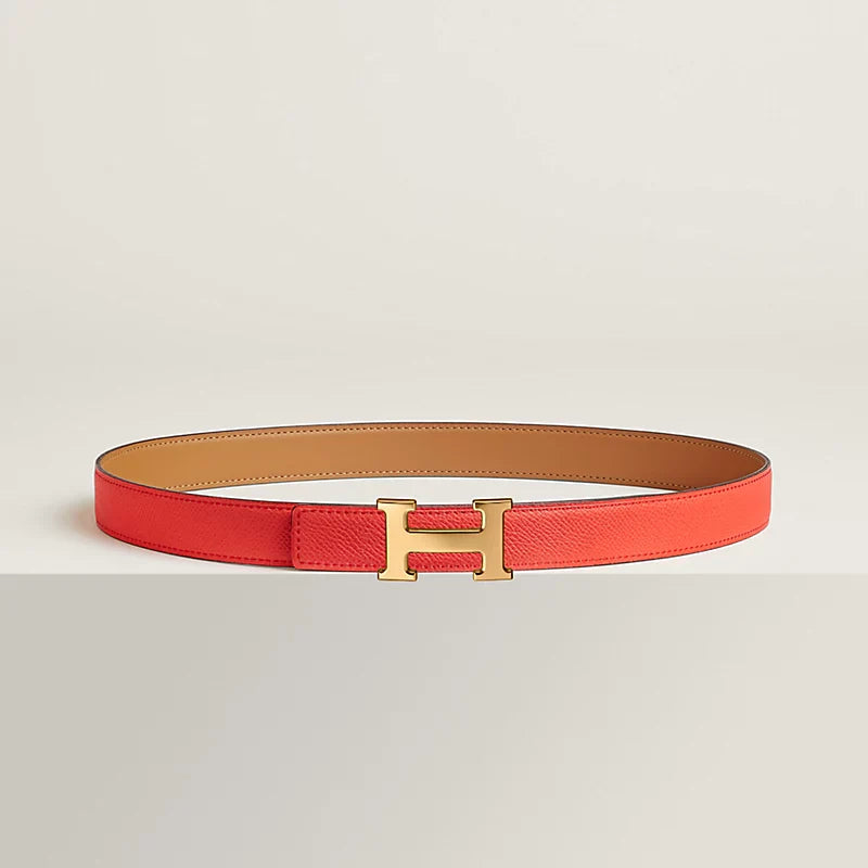 Mini H Belt Buckle & Reversible Leather Strap 24 MM