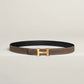 Mini H Belt Buckle & Reversible Leather Strap 24 MM