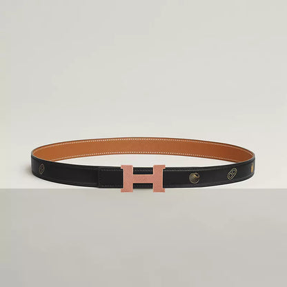 Mini Constance Guillochee Belt Buckle & Reversible Leather Strap 24 MM