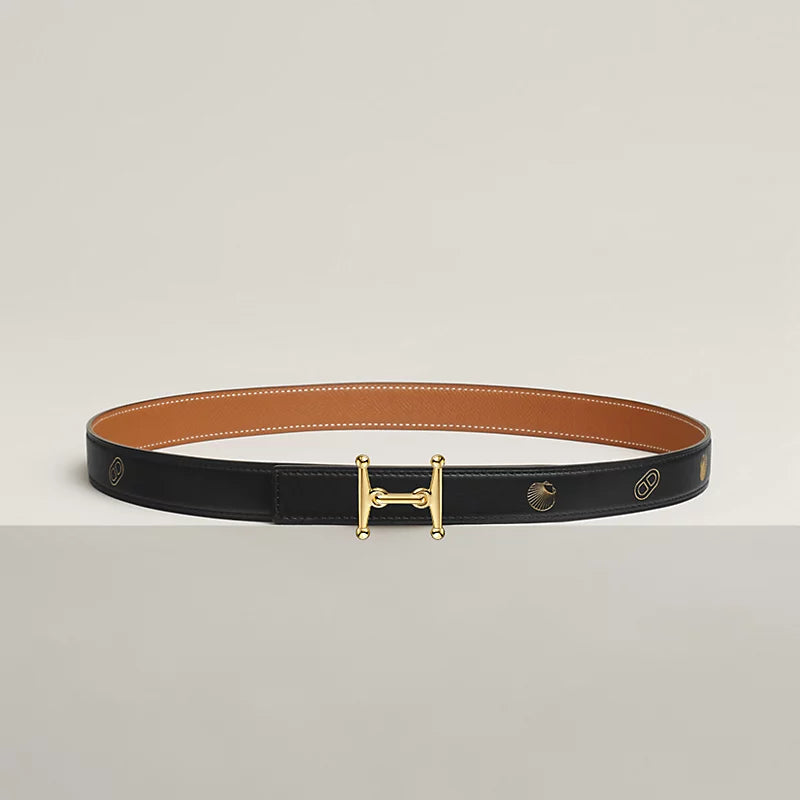 Mors H Belt Buckle & Reversible Leather Strap 24 MM