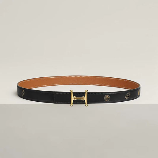 Mors H Belt Buckle & Reversible Leather Strap 24 MM