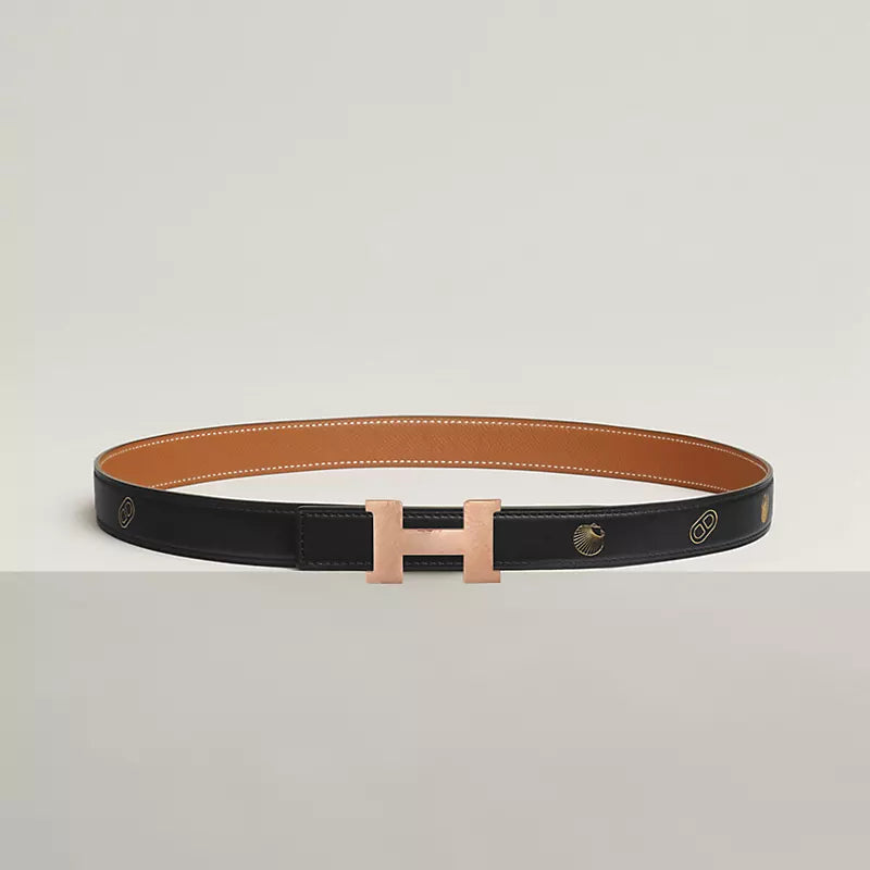 Mini Constance Martelee Belt Buckle & Hermès Sur Mer Reversible Leather Strap 24 MM