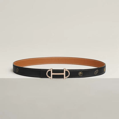 Gamma Belt Buckle & Reversible Leather Strap 24 MM