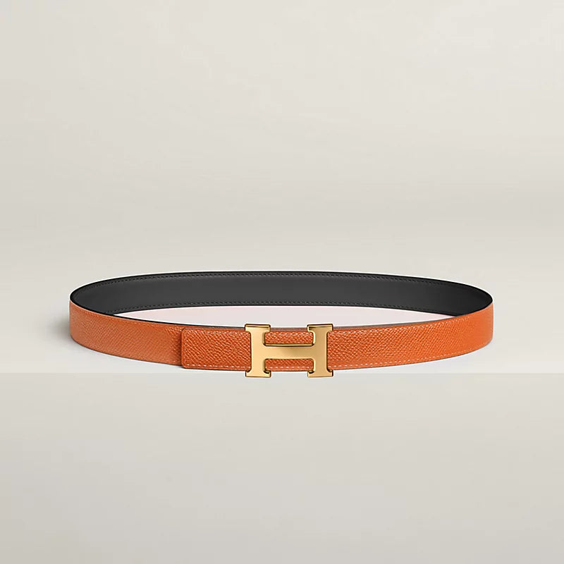 Mini H Belt Buckle & Reversible Leather Strap 24 MM
