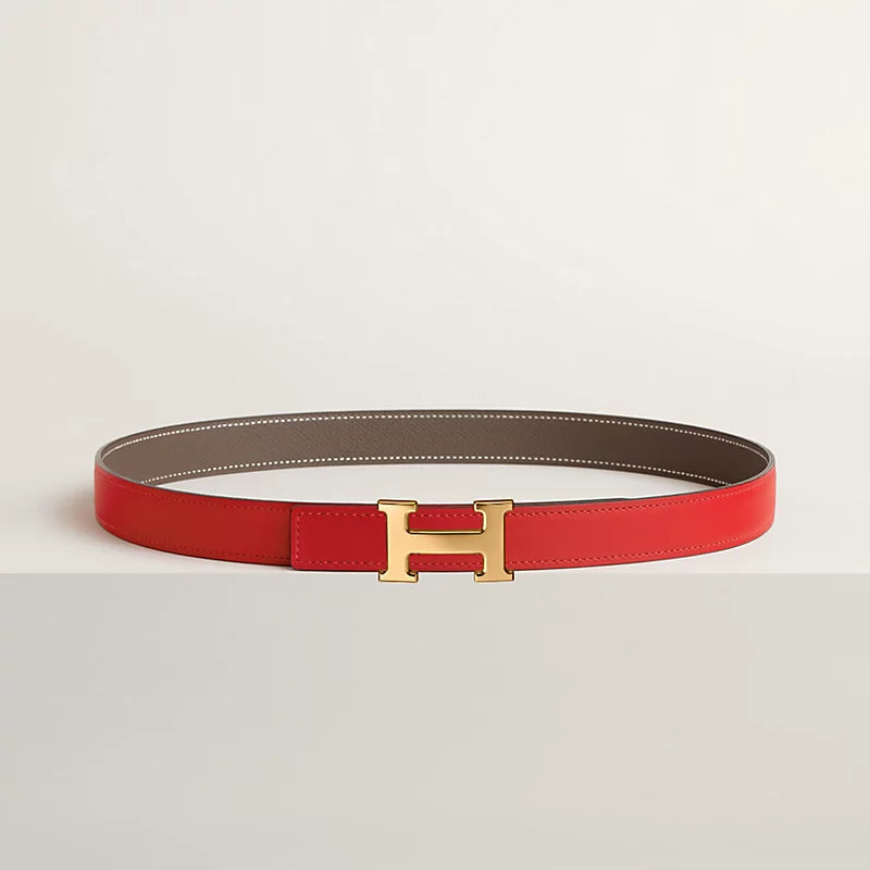 Mini H Belt Buckle & Reversible Leather Strap 24 MM