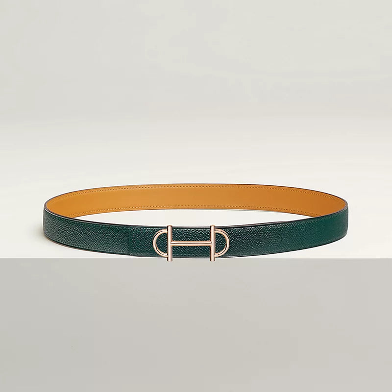 Gamma Belt Buckle & Reversible Leather Strap 24 MM