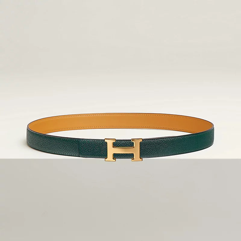 Mini H Belt Buckle & Reversible Leather Strap 24 MM