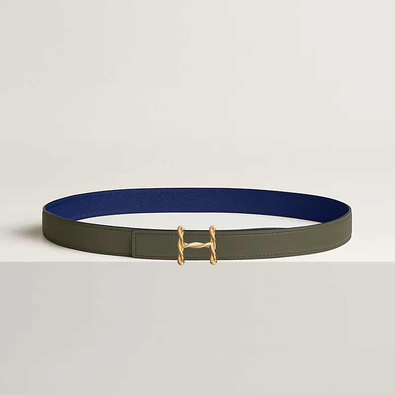 H Torsade Belt Buckle & Reversible Leather Strap 24 MM