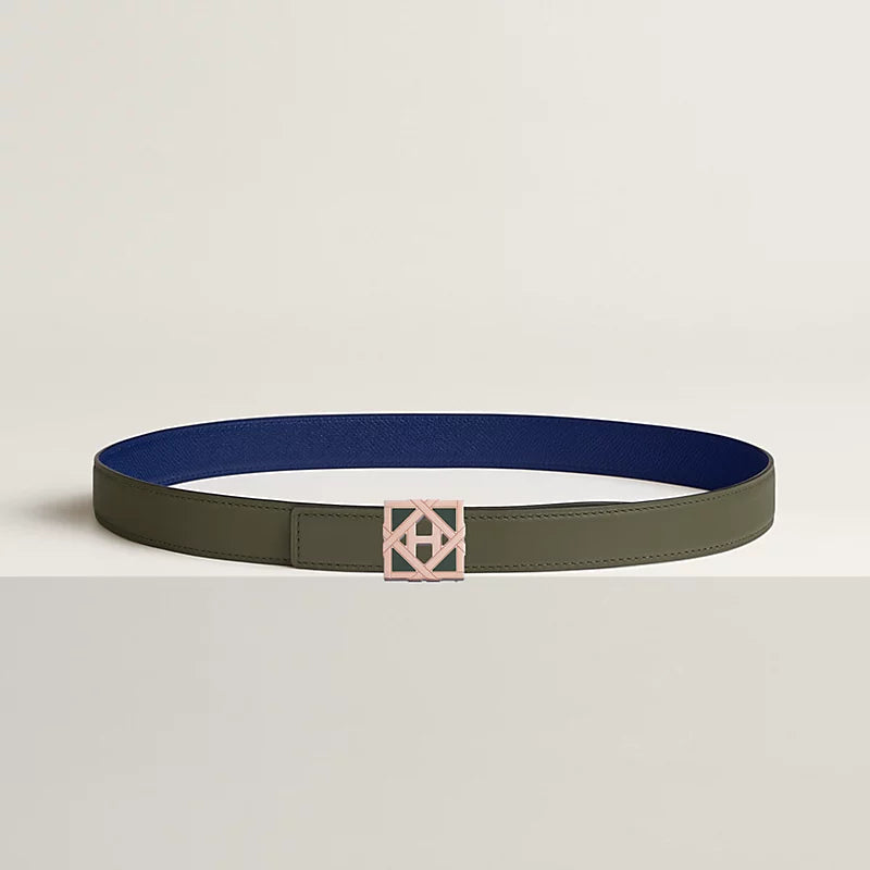 H Roseraie Belt Buckle & Hermès Sur Mer Reversible Leather Strap 24 MM