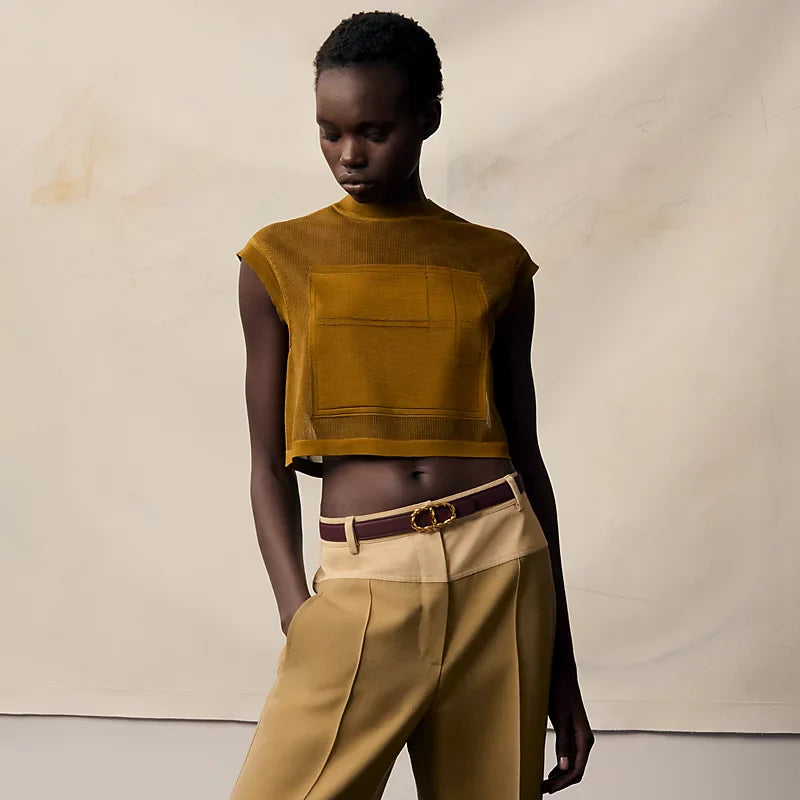 Maillon Torsade Belt Buckle & Reversible Leather Strap 24 MM