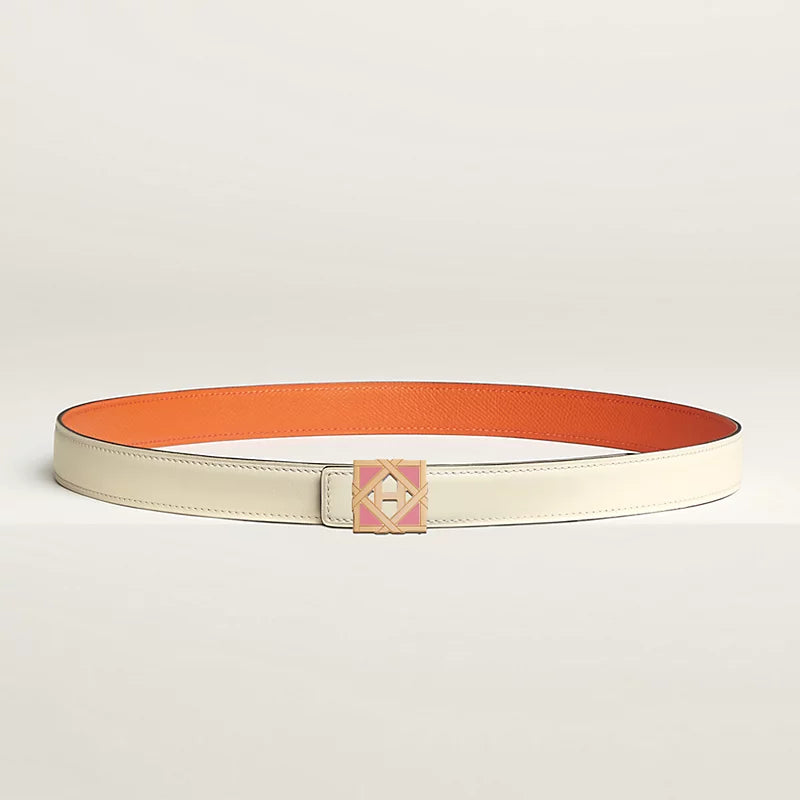H Roseraie Belt Buckle & Hermès Sur Mer Reversible Leather Strap 24 MM