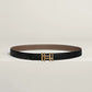 H AU CARRE TWIST BELT BUCKLE & REVERSIBLE LEATHER STRAP 24 MM