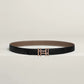 H AU CARRE TWIST BELT BUCKLE & REVERSIBLE LEATHER STRAP 24 MM
