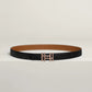 H AU CARRE TWIST BELT BUCKLE & REVERSIBLE LEATHER STRAP 24 MM