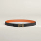 H AU CARRE TWIST BELT BUCKLE & REVERSIBLE LEATHER STRAP 24 MM