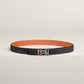 H AU CARRE TWIST BELT BUCKLE & REVERSIBLE LEATHER STRAP 24 MM