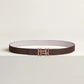 H AU CARRE TWIST BELT BUCKLE & REVERSIBLE LEATHER STRAP 24 MM